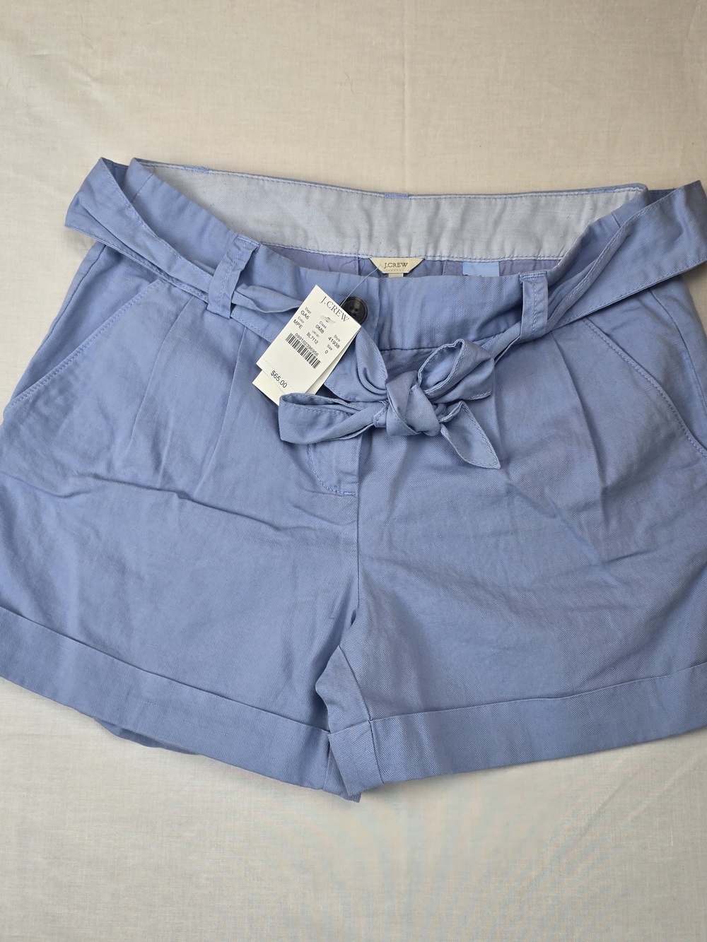 J. Crew Light Blue Paperbag Waist Shorts